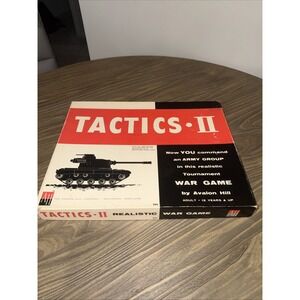 Tactics II 1961 Avalon Hill Realistic War Board Game Military Chess Style Game